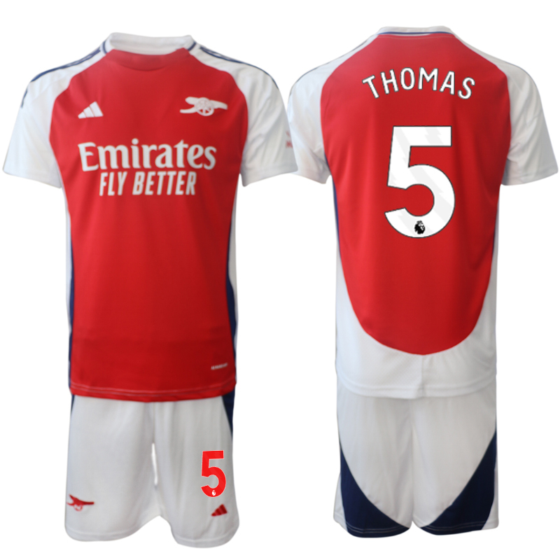 Men 2024-2025 Club Arsenal home Red #5 Soccer Jersey